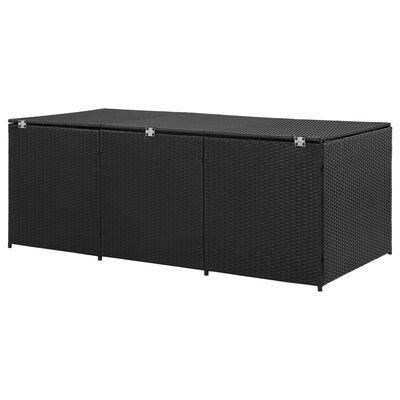 vidaXL Tuinbox 180x90x70 cm poly rattan zwart