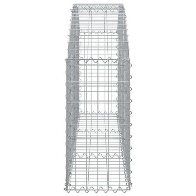 vidaXL Schanskorf gewelfd 150x30x60/80 cm gegalvaniseerd ijzer