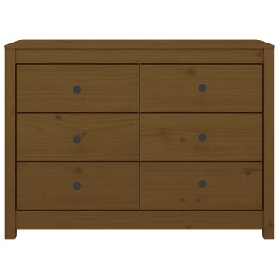 vidaXL Dressoir 100x40x72 cm massief grenenhout honingbruin