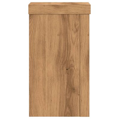 vidaXL Plantenstandaards 2 st 10x10x18 cm hout artisanaal eiken