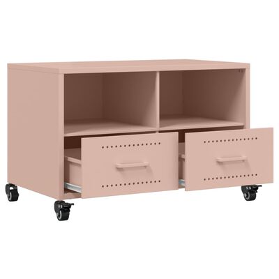 vidaXL Tv-meubel 68x39x43,5 cm staal roze