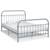 vidaXL Bedframe metaal grijs 140x200 cm