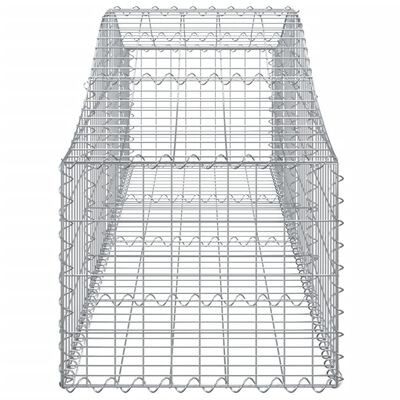 vidaXL Schanskorven 5 st gewelfd 200x50x40/60 cm gegalvaniseerd ijzer