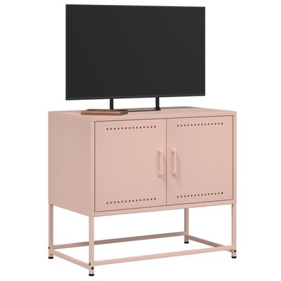 vidaXL Tv-meubel 68,5x39x60,5 cm staal roze