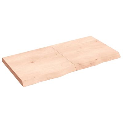 vidaXL Tafelblad 120x60x(2-6) cm onbehandeld massief eikenhout