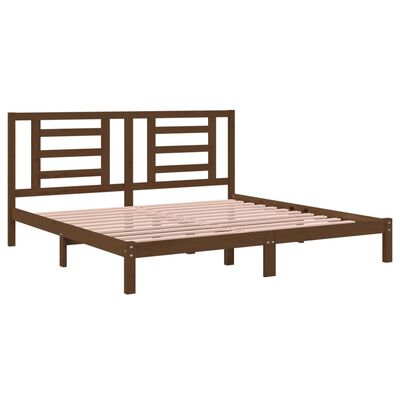 vidaXL Bedframe massief grenenhout honingbruin 200x200 cm