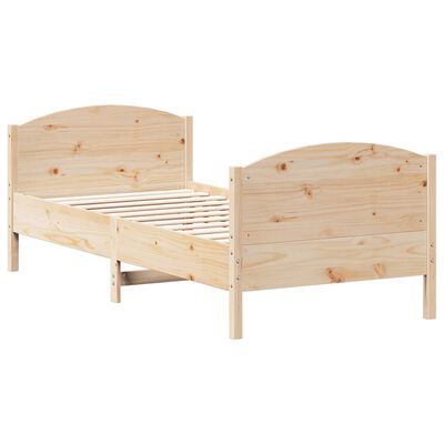 vidaXL Bedframe zonder matras massief grenenhout 75x190 cm