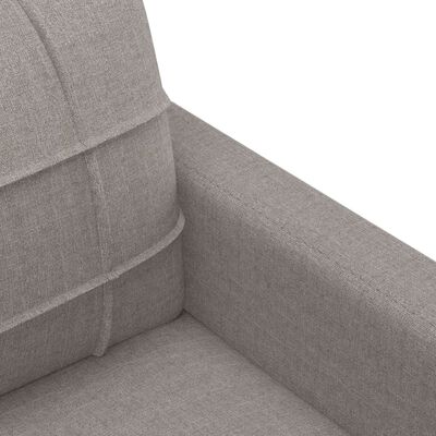 vidaXL 3-delige Loungeset met kussens stof taupe