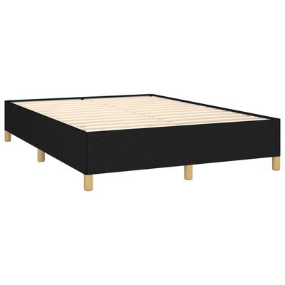 vidaXL Bedframe zonder matras stof zwart 140x190 cm