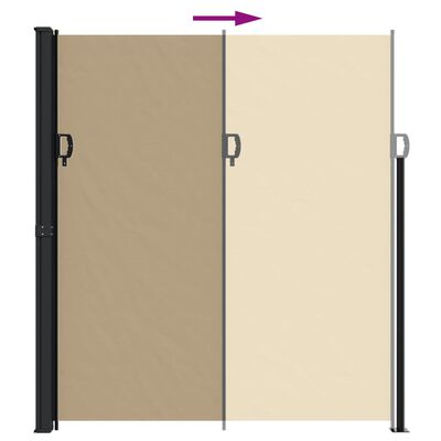 vidaXL Windscherm uittrekbaar 220x500 cm beige