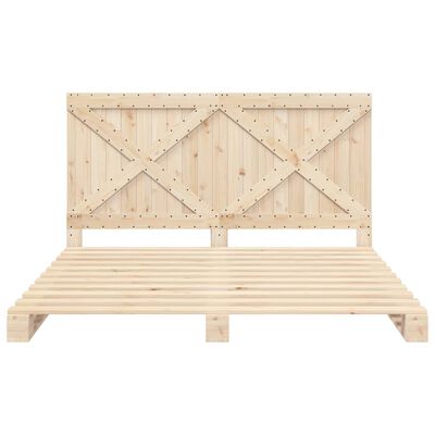 vidaXL Bedframe met hoofdbord massief grenenhout 180x200 cm