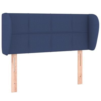 vidaXL Hoofdbord met randen 83x23x78/88 cm stof blauw