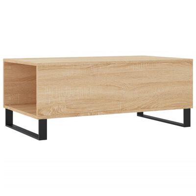 vidaXL Salontafel 90x50x36,5 cm bewerkt hout sonoma eikenkleurig