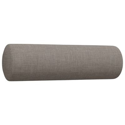 vidaXL 2-delige Loungeset met sierkussens stof taupe