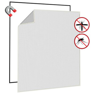 vidaXL Insectenhor voor ramen magnetisch 130x150 cm wit