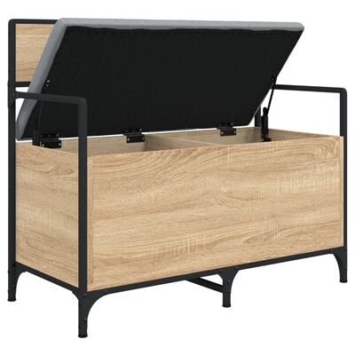 vidaXL Opbergbankje 85,5x42x73,5 cm bewerkt hout sonoma eikenkleurig