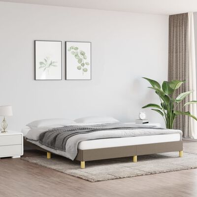 vidaXL Bedframe stof taupe 180x200 cm