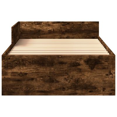 vidaXL Bedframe zonder matras hout gerookt eikenkleurig 100x200 cm