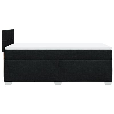 vidaXL Boxspring met matras stof zwart 90x190 cm