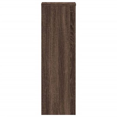 vidaXL Plantenstandaards 2 st 25x25x80 cm bewerkt hout bruin eiken