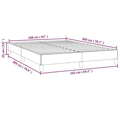 vidaXL Bedframe zonder matras 160x200 cm fluweel donkerblauw