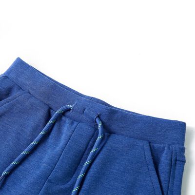 Kindershorts met trekkoord 116 gemêleerd blauw