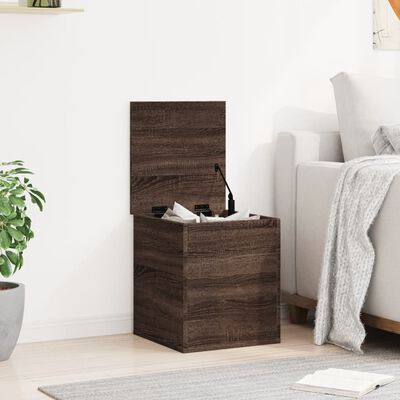 vidaXL Opbergbox 40x42x46 cm bewerkt hout bruin eikenkleurig