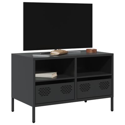 vidaXL Tv-meubel 68x39x43,5 cm koudgewalst staal zwart