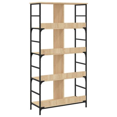 vidaXL Boekenrek 78,5x33x153 cm bewerkt hout sonoma eikenkleurig