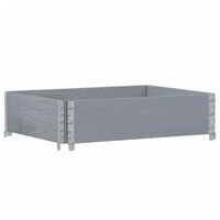 vidaXL Palletopzetrand 80x60 cm massief grenenhout grijs