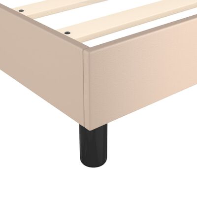 vidaXL Boxspring met matras kunstleer cappuccinokleurig 180x200 cm