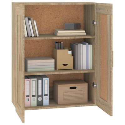 vidaXL Wandkast 69,5x32,5x90 cm bewerkt hout sonoma eikenkleurig