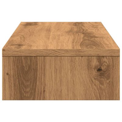 vidaXL Monitorstandaard verstelbaar 60x24x10,5cm hout artisanaal eiken