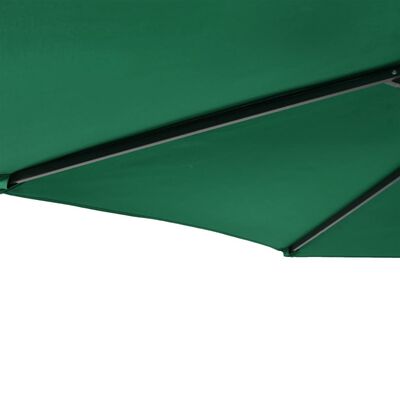 vidaXL Parasol met stalen paal 225x225x212 cm groen