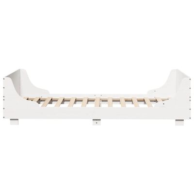 vidaXL Bedframe zonder matras massief grenenhout wit 90x200 cm