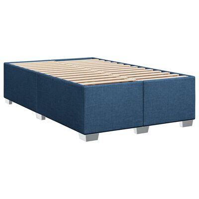 vidaXL Boxspring met matras stof blauw 90x190 cm