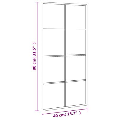 vidaXL Wandspiegel rechthoekig 40x80 cm ijzer zwart