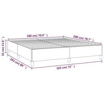 vidaXL Bedframe kunstleer wit 180x200 cm