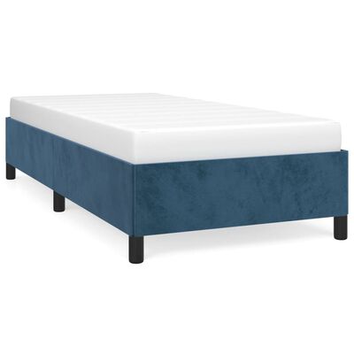 vidaXL Bedframe fluweel donkerblauw 100x200 cm