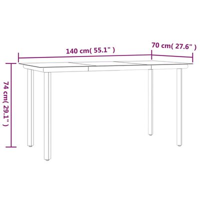 vidaXL 5-delige Tuinset poly rattan