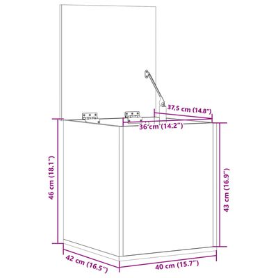 vidaXL Opbergbox 40x42x46 cm bewerkt hout sonoma eikenkleurig