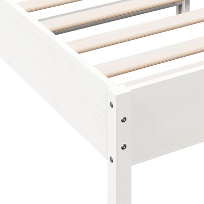 vidaXL Bedframe zonder matras massief grenenhout wit 90x200 cm