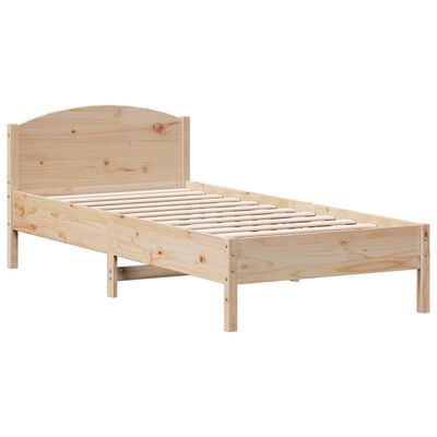 vidaXL Bedframe zonder matras massief grenenhout 75x190 cm