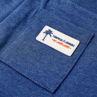 Kindershorts met trekkoord 140 gemêleerd donkerblauw