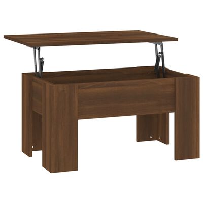 vidaXL Salontafel 79x49x41 cm bewerkt hout bruin eikenkleur