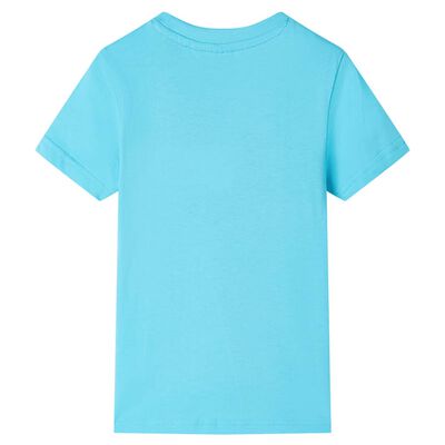 Kindershirt met korte mouwen 128 zeeblauw