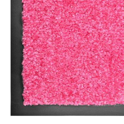 vidaXL Deurmat wasbaar 60x90 cm roze