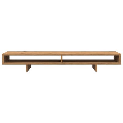 vidaXL Monitorstandaard 100x27x15 cm bewerkt hout artisanaal eiken