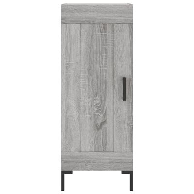 vidaXL Hoge kast 34,5x34x180 cm bewerkt hout grijs sonoma eikenkleurig