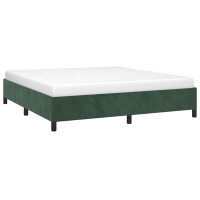 vidaXL Bedframe fluweel donkergroen 160x200 cm